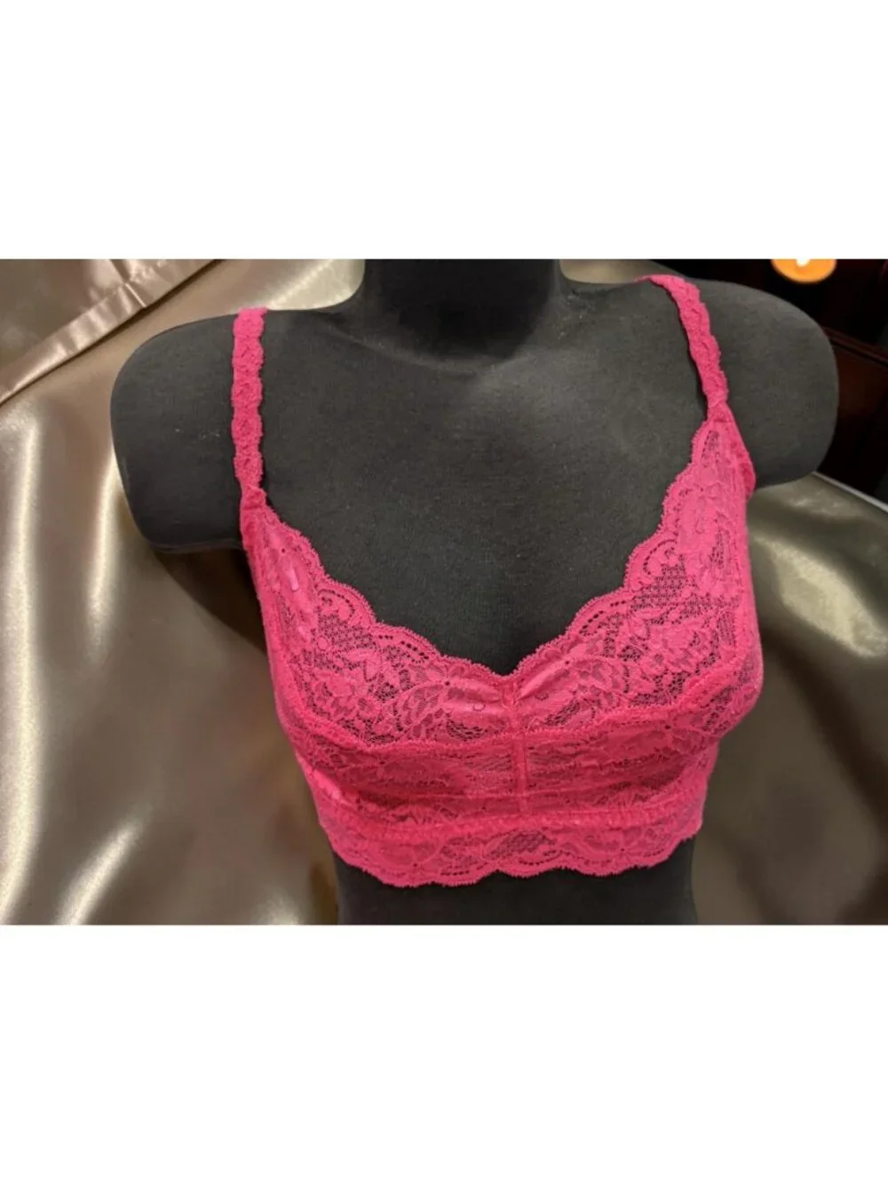 Cosabella 2 pack Lace Pink/Purple Size L Bralette Made in Italy  NEW WO TAGS!